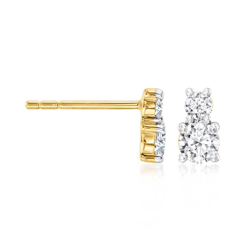 .50 ct. t.w. Lab-Grown Diamond Two-Stone Earrings in 18kt Gold Over Sterling  image number 0