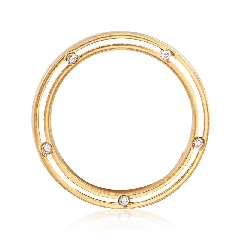 C. 2010 Vintage Damiani and Brad Pitt 18kt Yellow Gold Ring with .15 ct. t.w. Diamonds image number 3