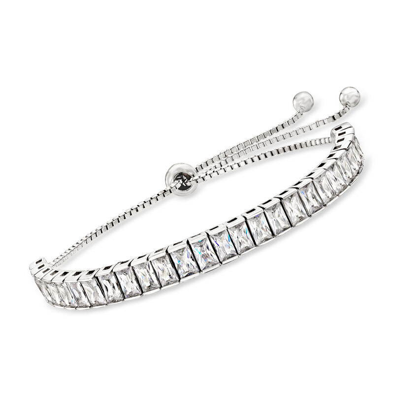 7.75 ct. t.w. CZ Bolo Bracelet in Sterling Silver image number 0