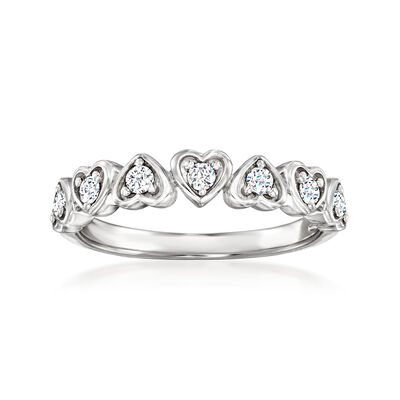 .20 ct. t.w. Diamond Multi-Heart Ring in Sterling Silver