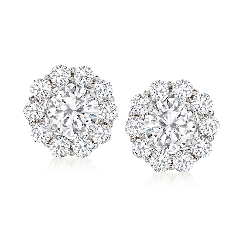 1.00 ct. t.w. Diamond Earring Jackets in 14kt White Gold