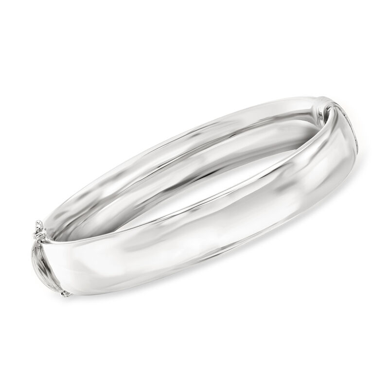 12mm Sterling Silver Bangle Bracelet image number 0