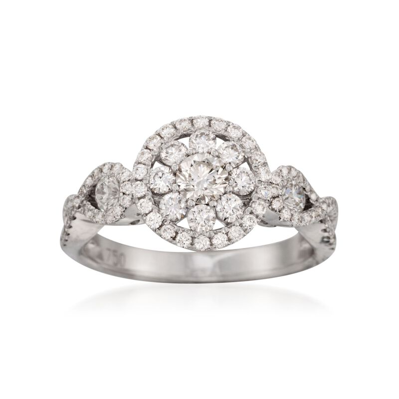 Roberto Coin 1.08 ct. t.w. Diamond Ring in 18kt White Gold. Size 6.5 image number 0