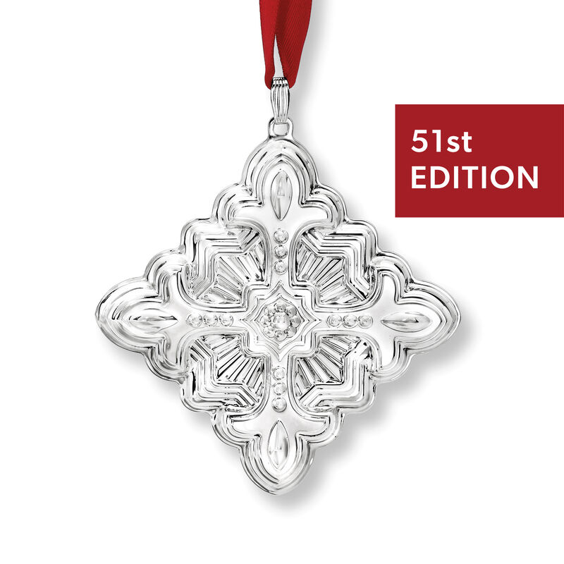 Reed & Barton 2021 Sterling Silver Annual Christmas Cross Ornament - 51st Edition image number 0
