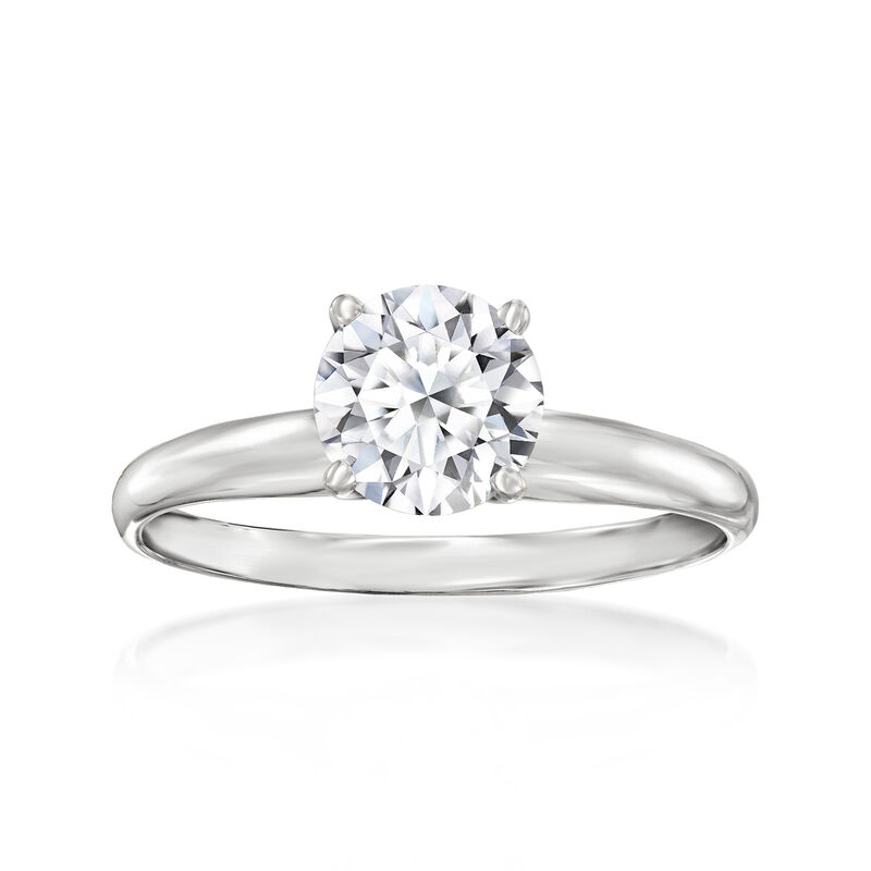 1.00 Carat Lab-Grown Diamond Solitaire Ring in Platinum image number 0