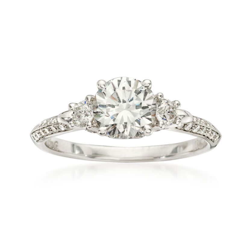Simon G. .38 ct. t.w. Diamond Engagement Ring Setting in 18kt White Gold image number 0