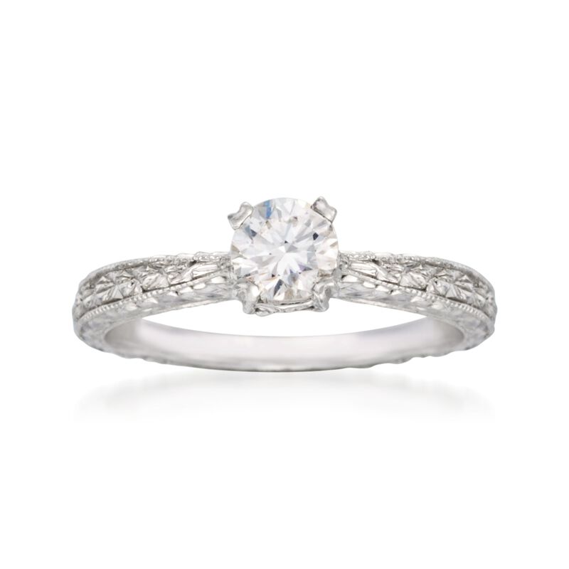 .50 Carat Diamond Solitaire Engagement Ring in Platinum image number 0