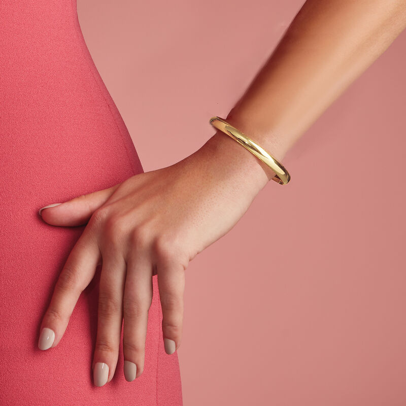 14kt Yellow Gold Polished Bangle Bracelet image number 7
