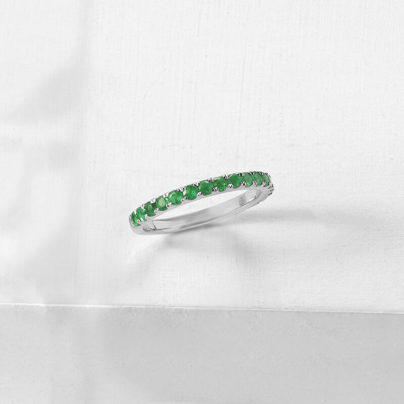 .50 ct. t.w. Emerald Ring in Sterling Silver image number 3