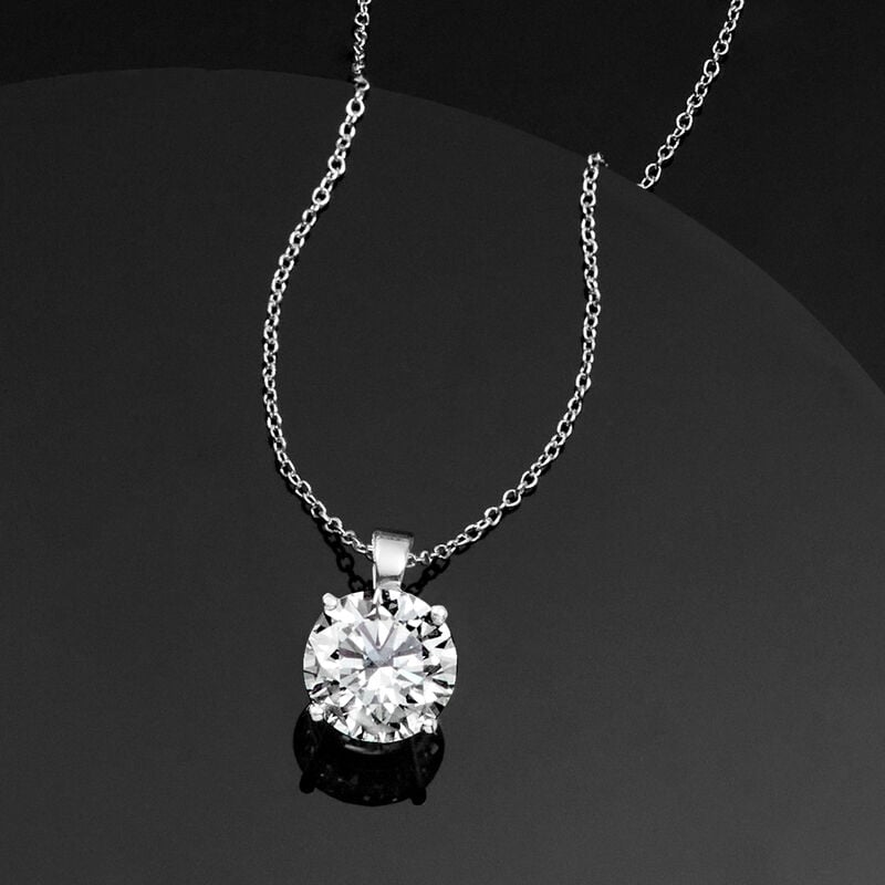 3.00 Carat Lab-Grown Diamond Solitaire Necklace in 14kt White Gold image number 3