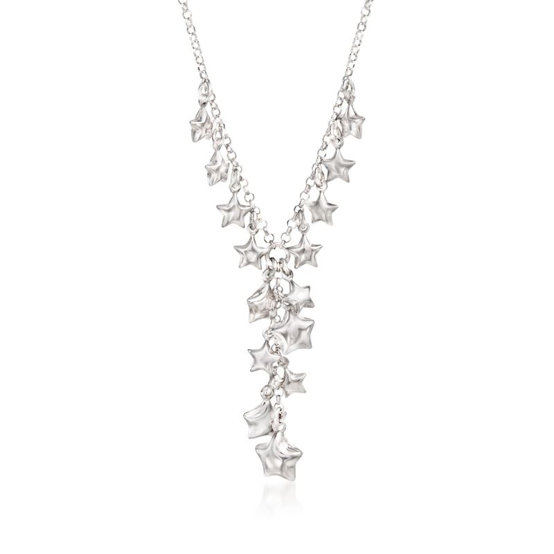 Italian Sterling Silver Star Charm Y-Necklace image number 0