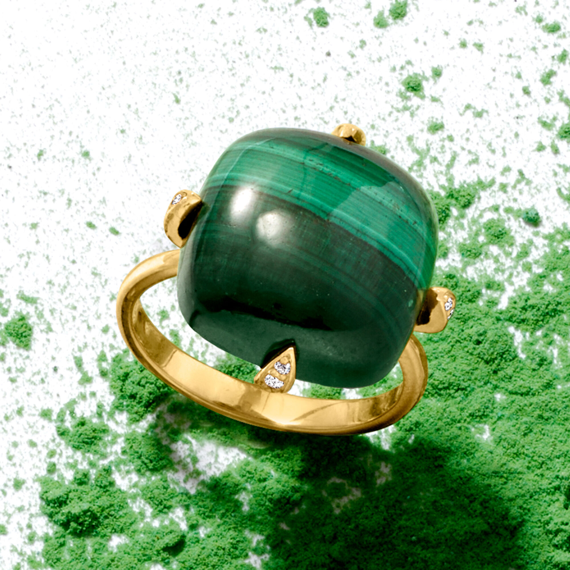 Vintage malachite ring cheap