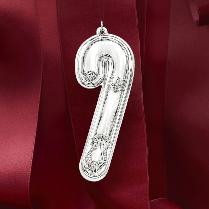 Wallace 2022 Annual Sterling Silver Candy Cane Ornament - 15th Edition image number 6
