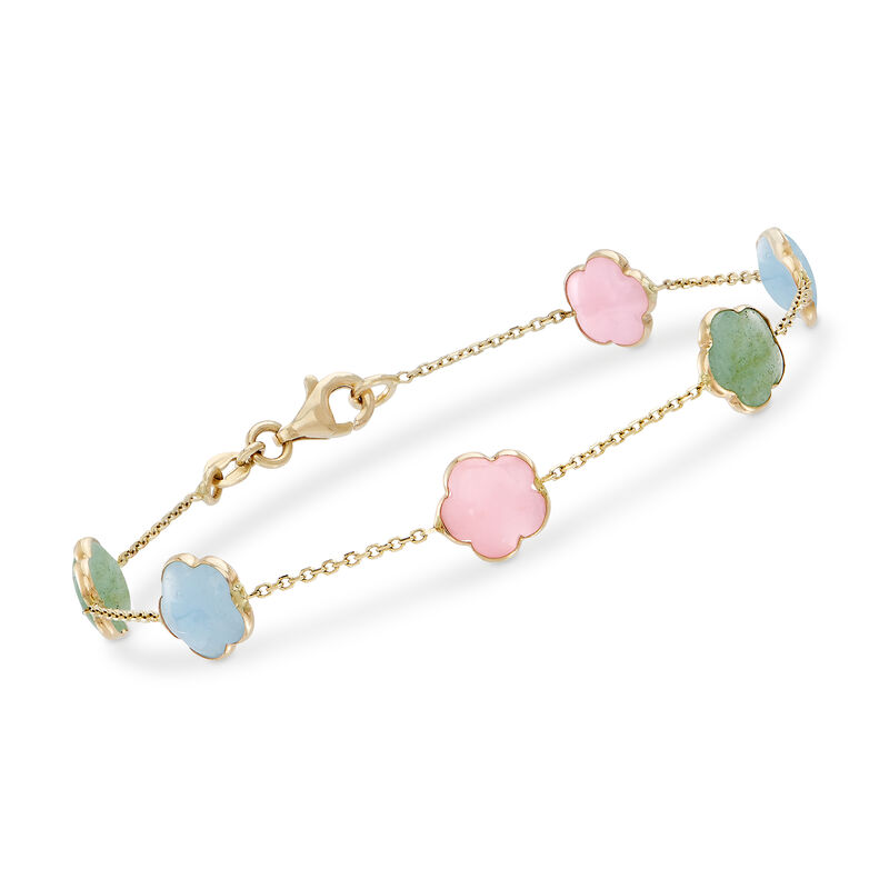Italian Multi-Gemstone Bracelet in 14kt Yellow Gold image number 0