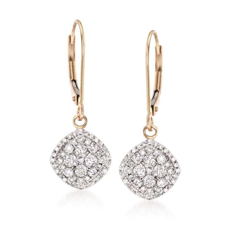 .75 ct. t.w. Diamond Drop Earrings in 14kt Yellow Gold image number 0
