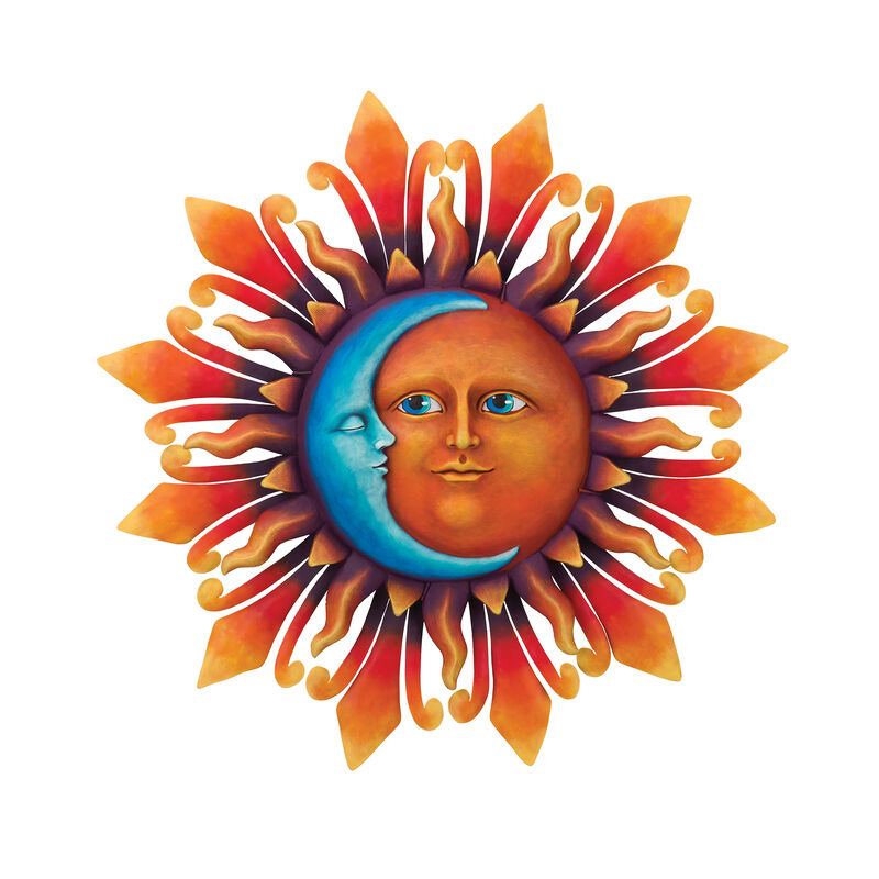 Regal X-Large Sun/Moon Metal Wall Decor image number 0