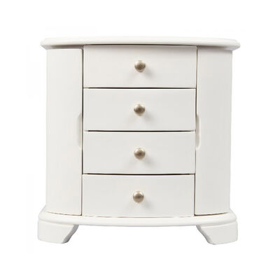 Mele & Co. &quot;Kaitlyn&quot; White-Finish Musical Jewelry Box