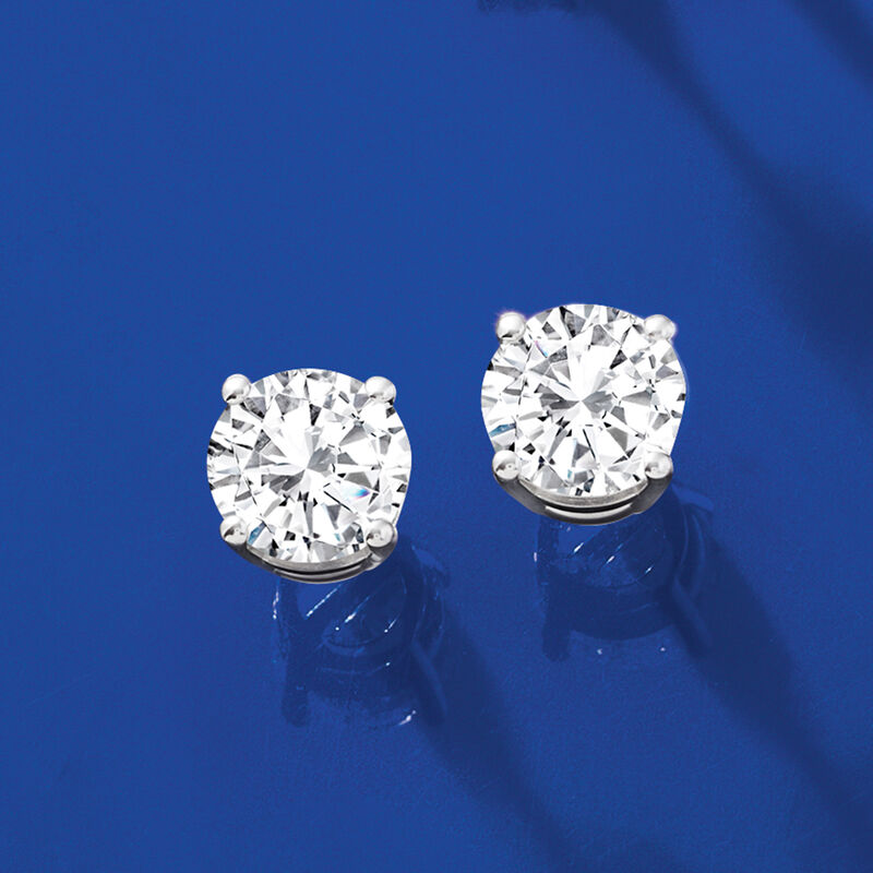 2.00 ct. t.w. Diamond Stud Earrings in Platinum  image number 3