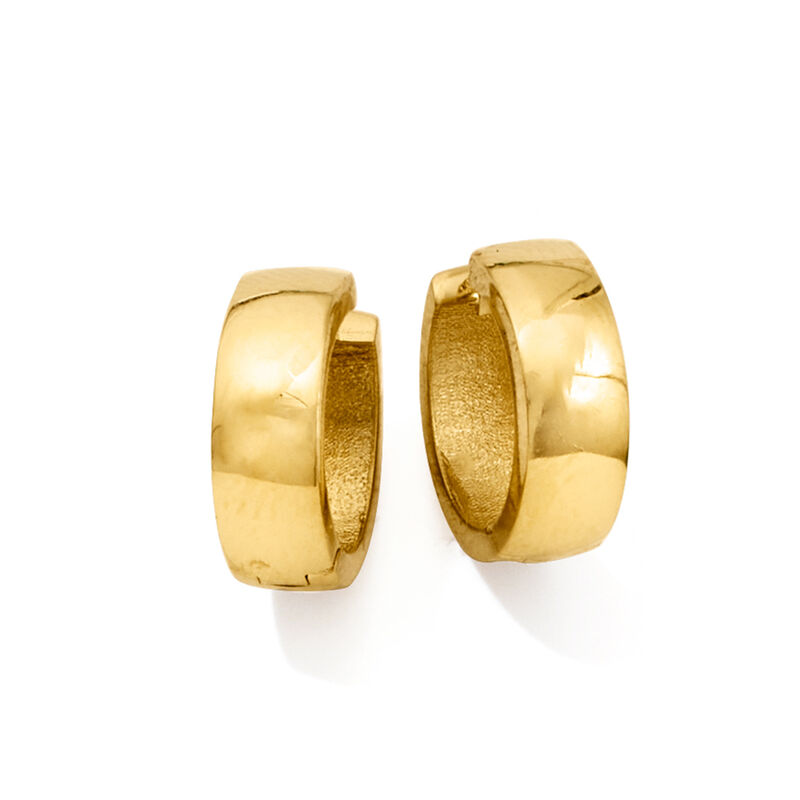 Italian 18kt Yellow Gold Huggie Hoop Earrings. 1/2&quot; image number 4
