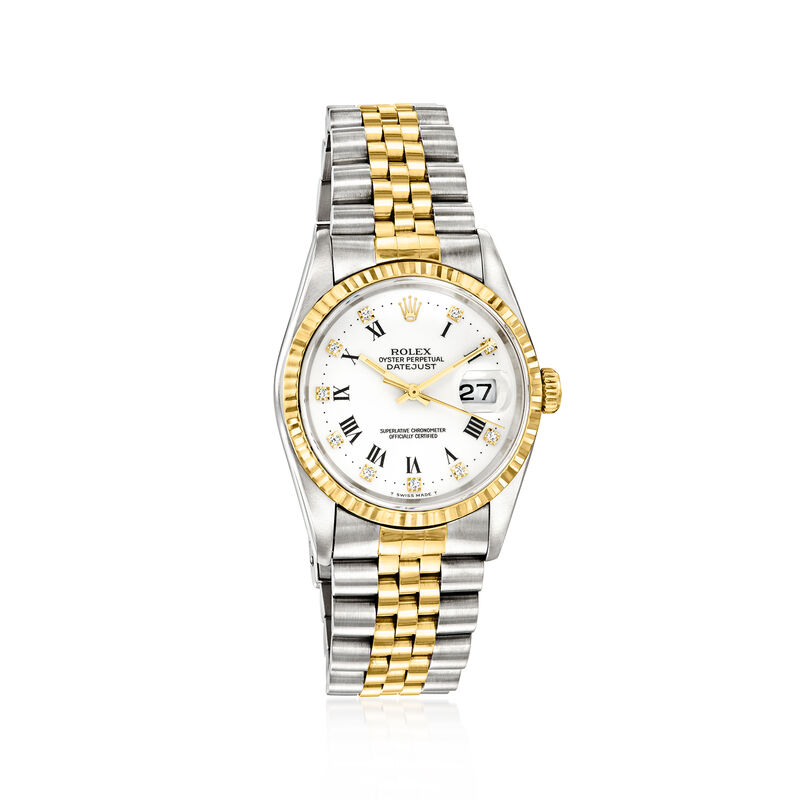 Pre-Owned Rolex Datejust Men's 36mm Automatic Stainless Steel and 18kt Yellow Gold Watch image number 0