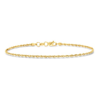 1.5mm 14kt Yellow Gold Twisted Rope-Chain Bracelet