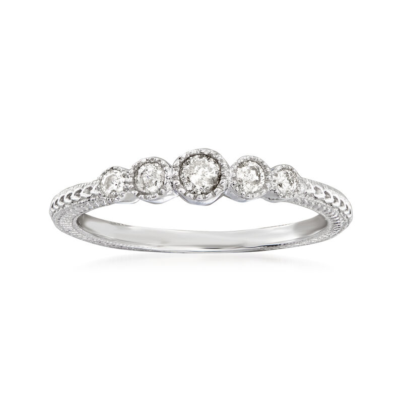 .25 ct. Tw. Diamond Milgrain Ring in Sterling Silver image number 0
