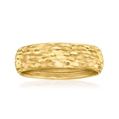 10kt Yellow Gold Groove-Pattern Ring 10kt Yellow Gold Groove-Pattern Ring