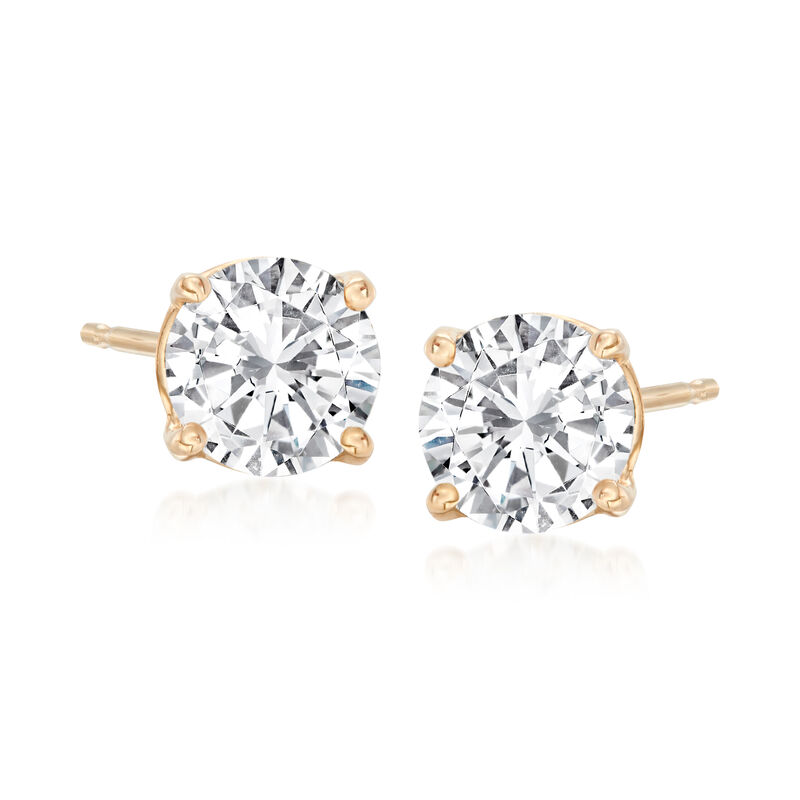 1.50 ct. t.w. Diamond Stud Earrings in 14kt Yellow Gold image number 0