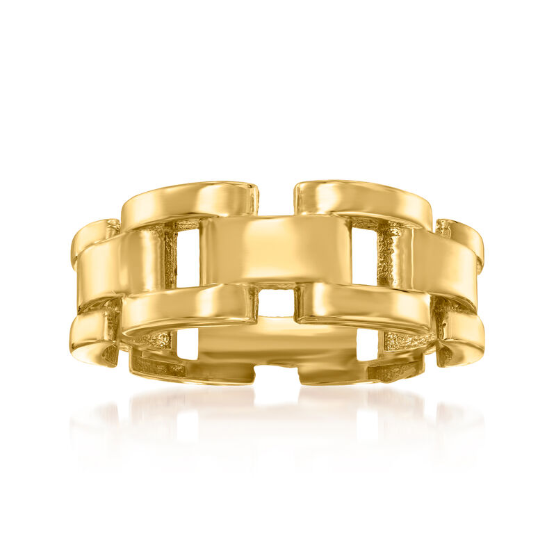 10kt Yellow Gold Panther-Link Ring image number 0