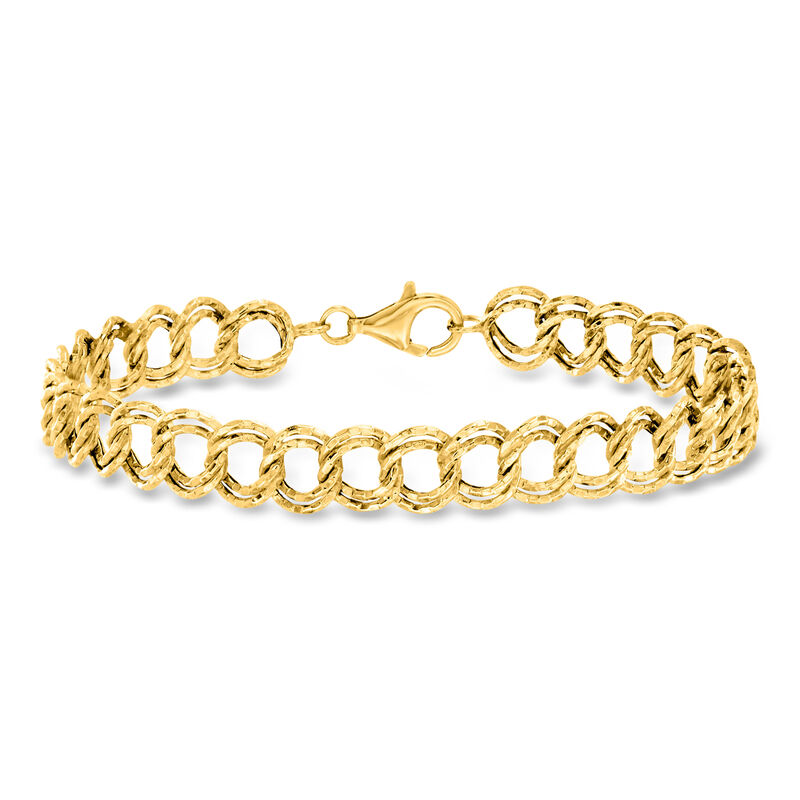 14kt Yellow Gold Double-Oval Link Bracelet image number 0