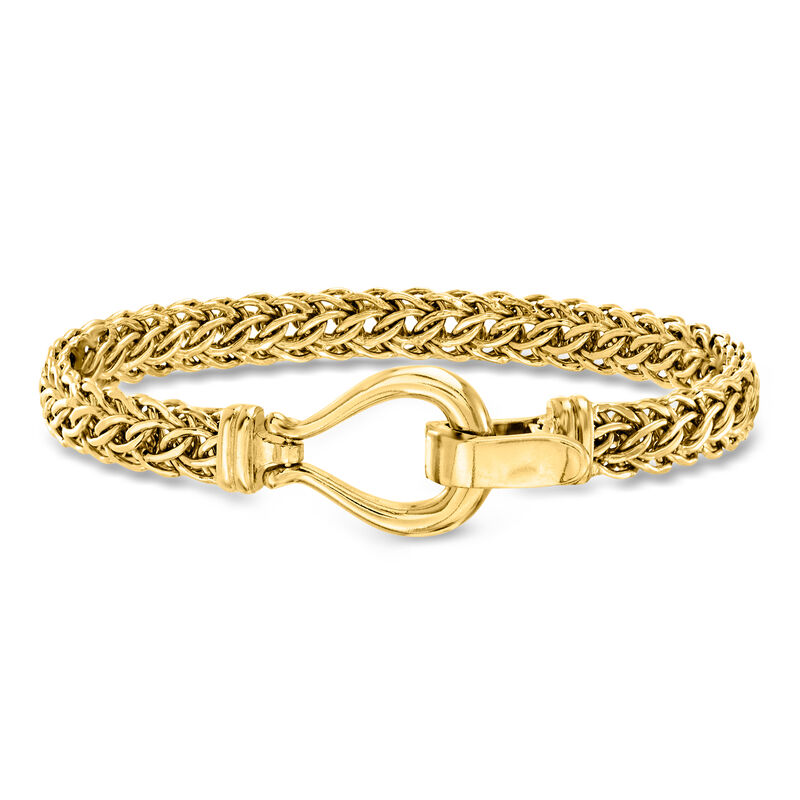 18kt Gold Over Sterling Cestina-Link Bracelet image number 0