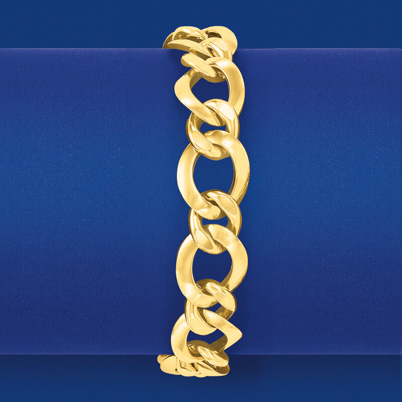 Italian 14kt Yellow Gold Link Bracelet image number 3