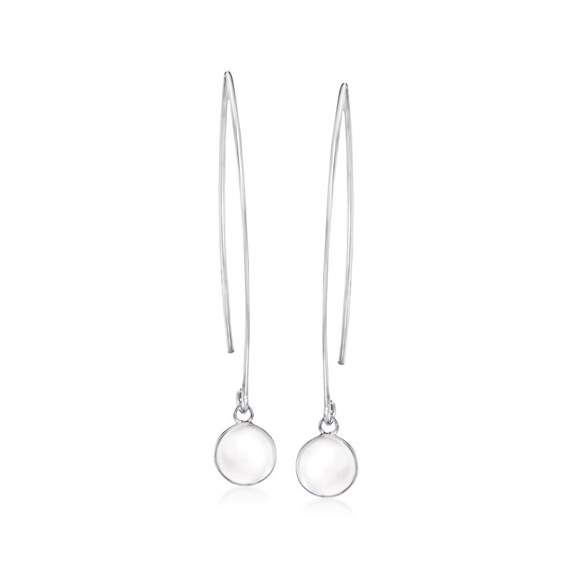 Sterling Silver Personalized Disc Drop Earrings image number 3