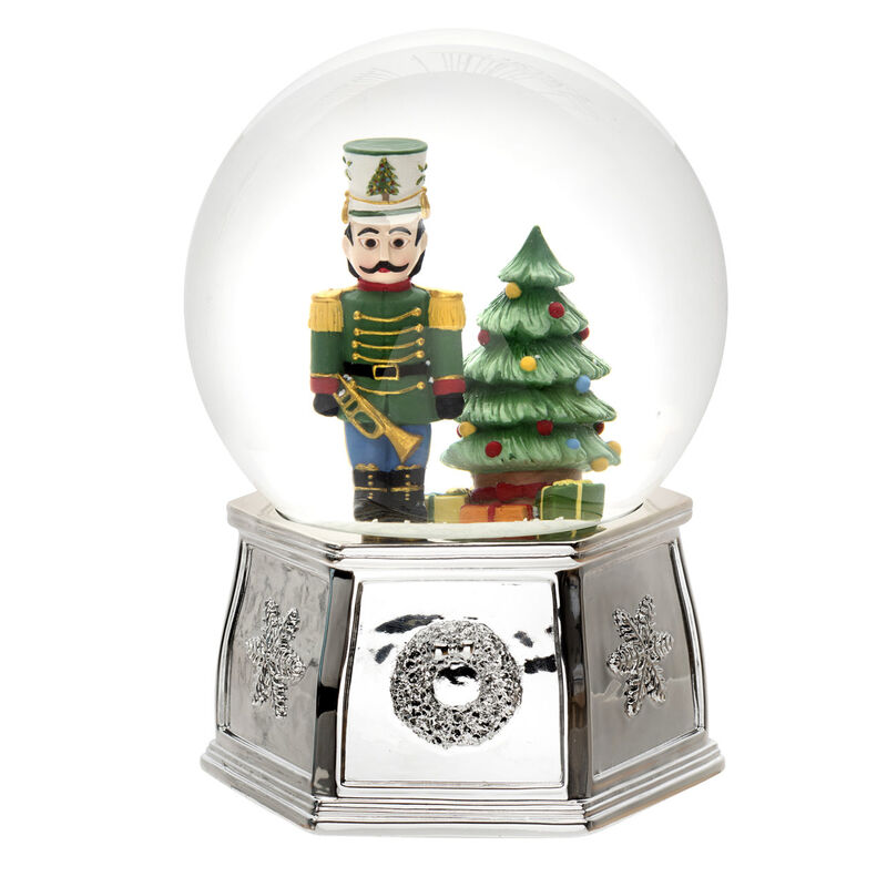 Spode "Christmas Tree" Musical Nutcracker Snow Globe  image number 0