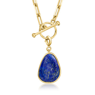 Lapis Charm in 18kt Gold Over Sterling