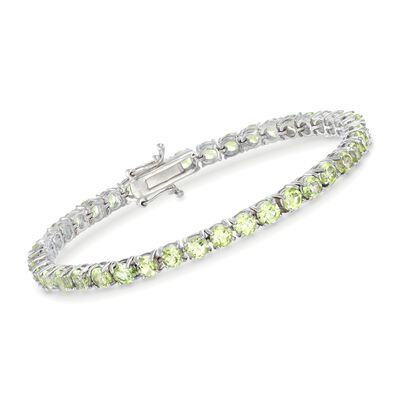 12.00 ct. t.w. Peridot Tennis Bracelet in Sterling Silver