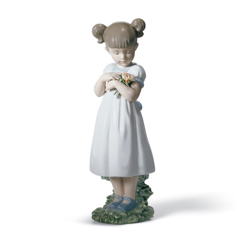 Lladro &quot;Flowers for Mommy&quot; Porcelain Figurine image number 0