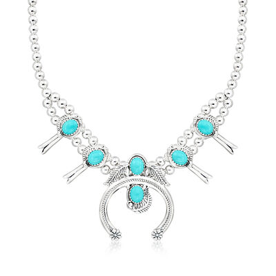 Turquoise Southwestern-Style Necklace in Sterling Silver