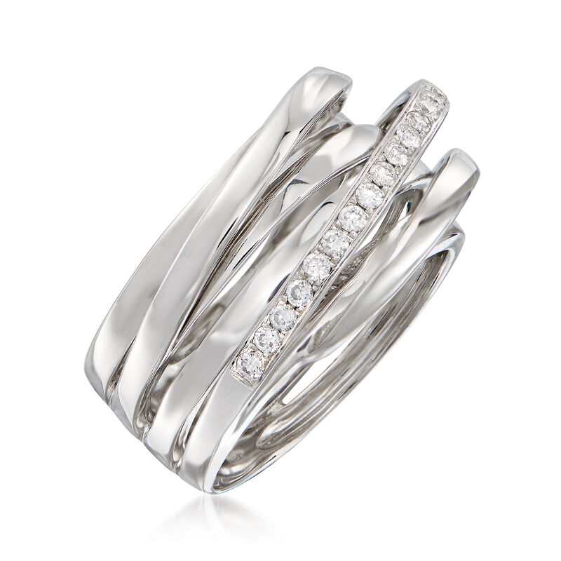 .31 ct. t.w. Diamond Highway Ring in 14kt White Gold. Size 7.5 image number 2