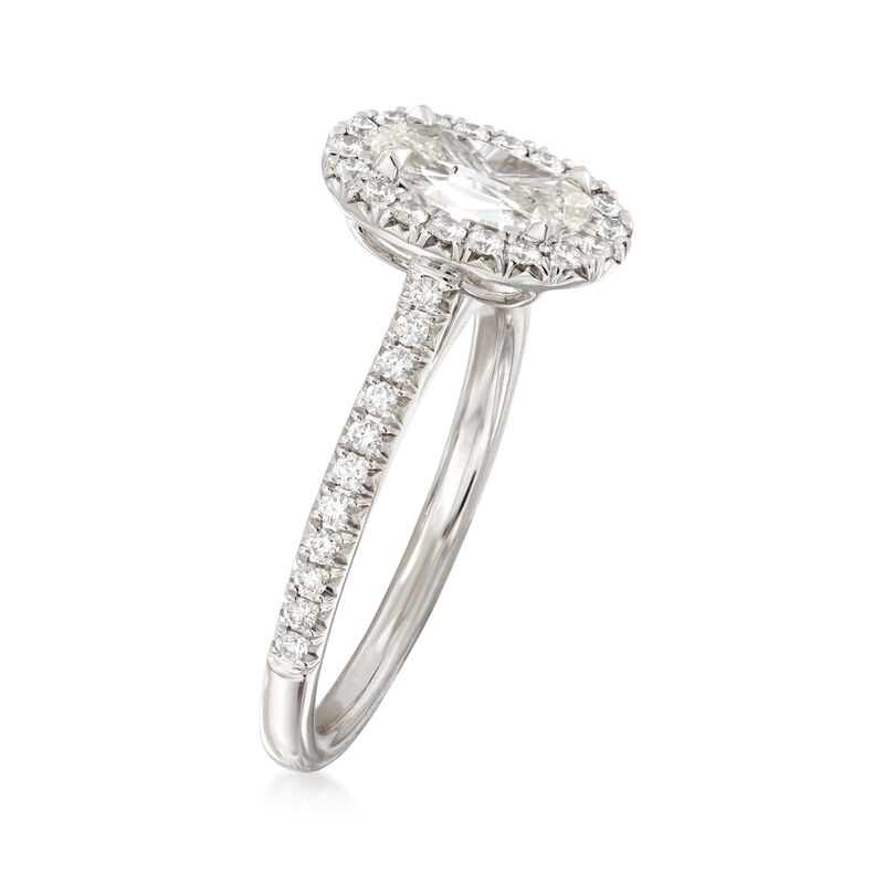 Henri Daussi 1.04 ct. t.w. Diamond Engagement Ring in 18kt White Gold image number 2