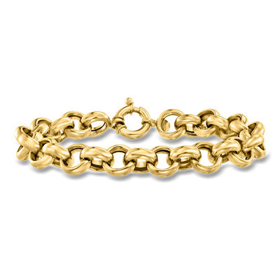 Italian 14kt Yellow Gold Rolo-Chain Bracelet
