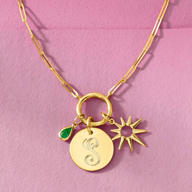Italian 14kt Yellow Gold Sun Charm image number 3