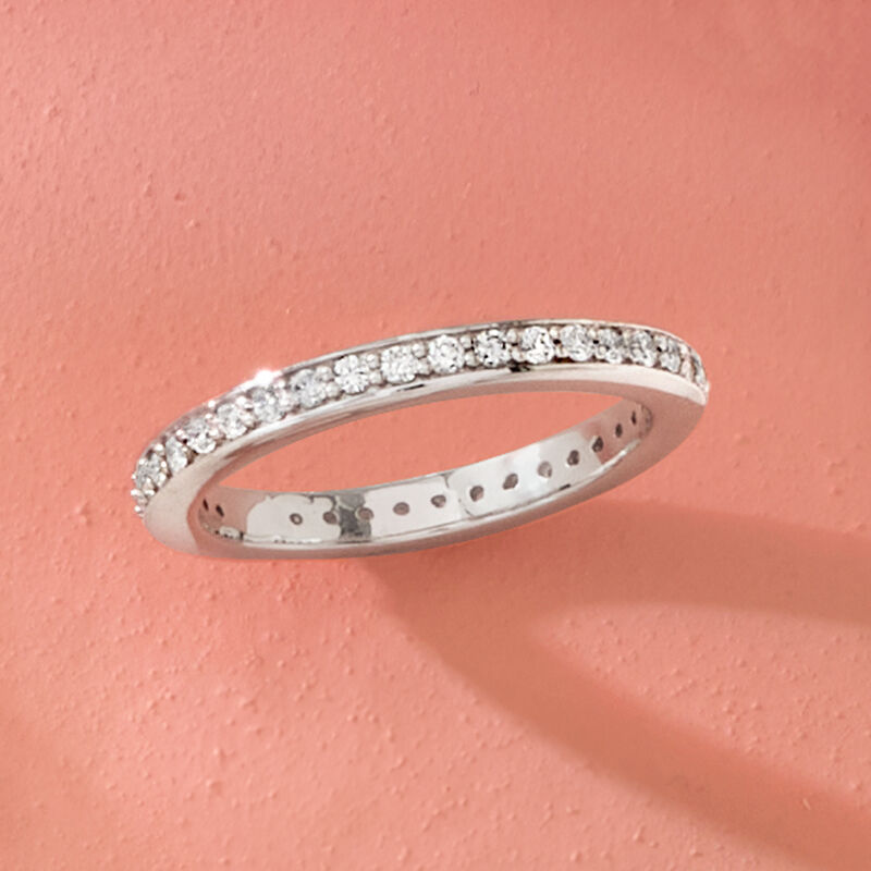 .50 ct. t.w. Lab-Grown Diamond Eternity Band in Sterling Silver. Size 6 image number 4