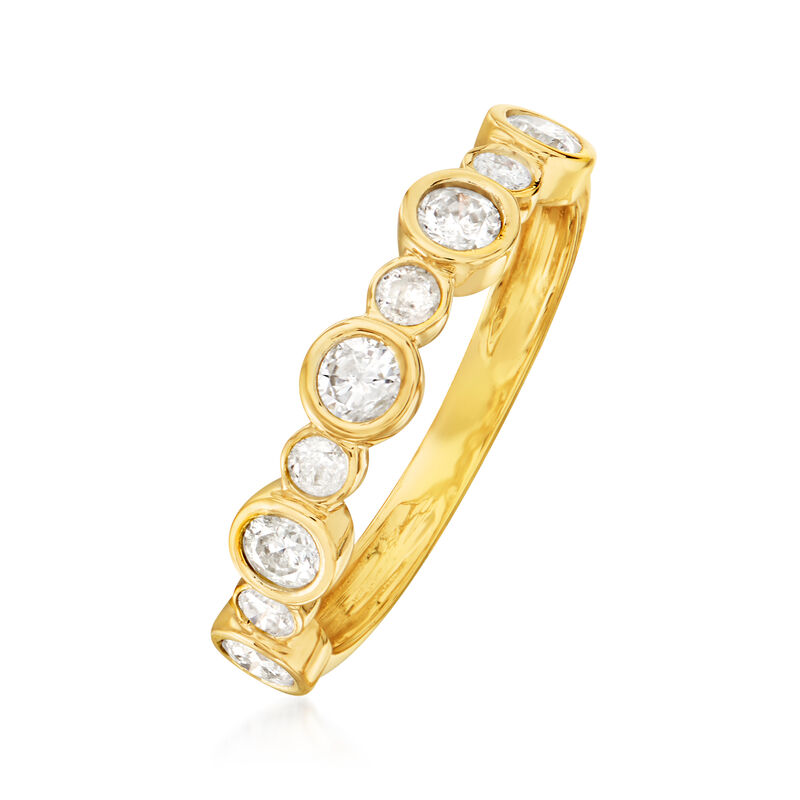 .50 ct. t.w. Bezel-Set Diamond Ring in 14kt Yellow Gold image number 2