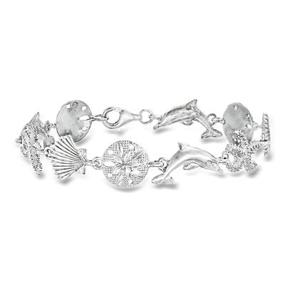 Sterling Silver Sea Life Bracelet