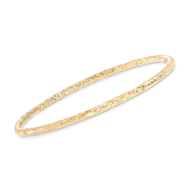 Italian Multi-Toned Sterling Silver Jewelry Set: Four Textured Bangle Bracelets image number 2