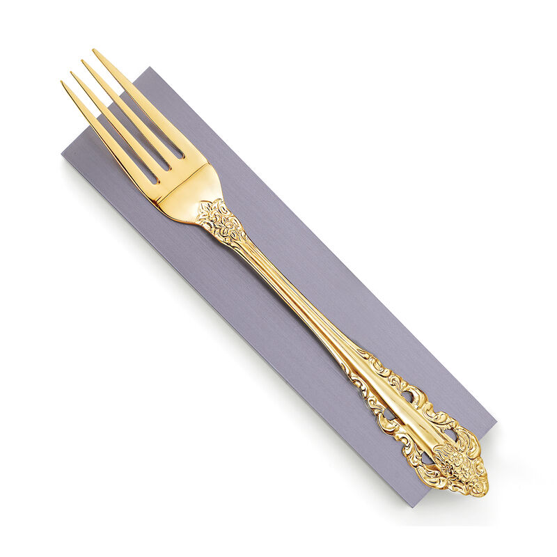 Wallace &quot;Antique Baroque&quot; Gold-Plated Stainless Steel Flatware image number 1