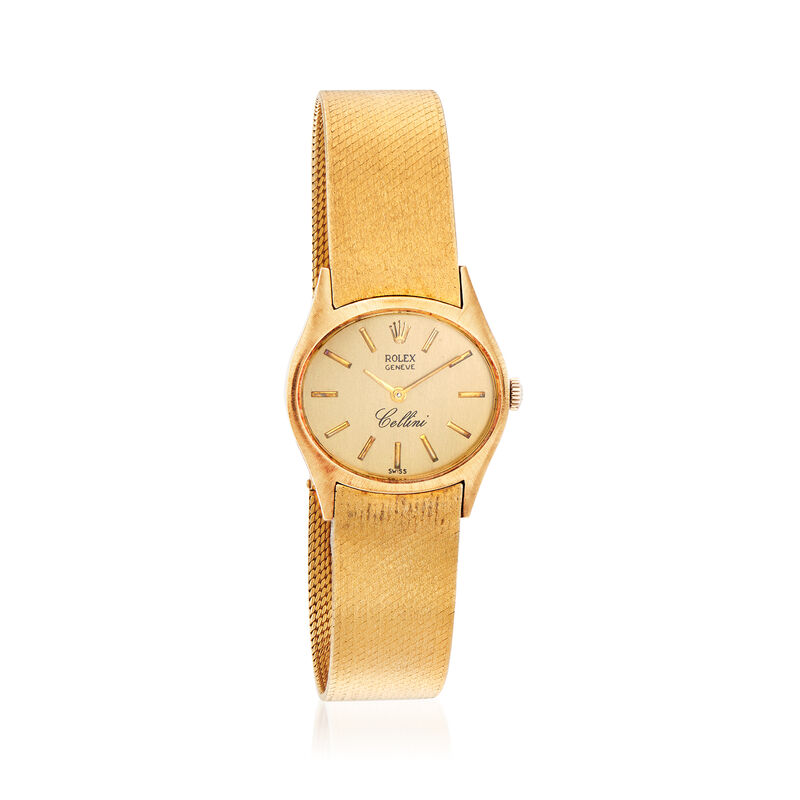 C. 1960 Vintage Rolex Cellini Women's 25mm Manual Watch in 14kt Yellow Gold image number 0