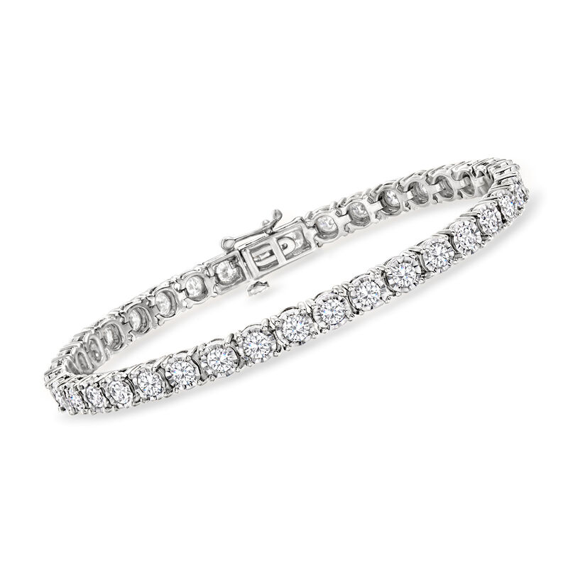 5.00 ct. t.w. Diamond Tennis Bracelet in Sterling Silver image number 0
