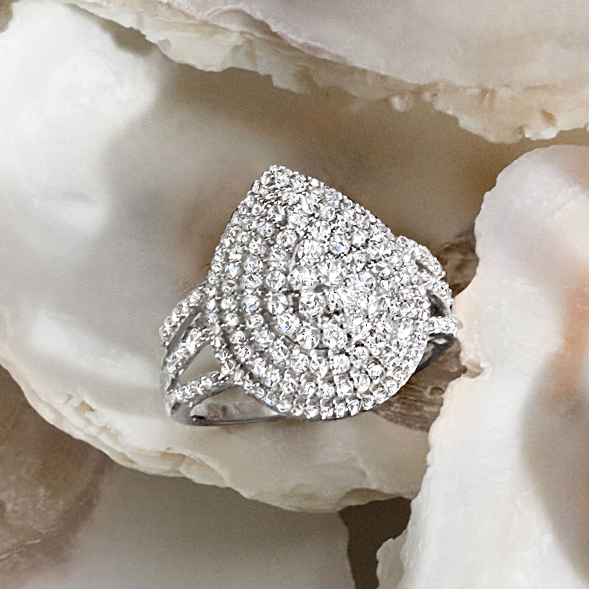 1.00 ct. t.w. Diamond Pear Shaped Ring in Sterling Silver